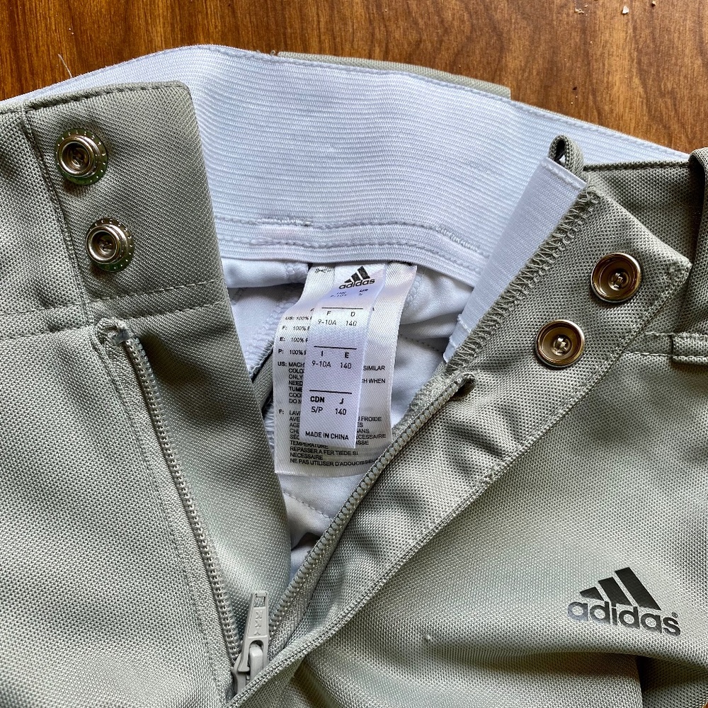adidas Kids Gray Baseball Pants - Picture 10 of 14